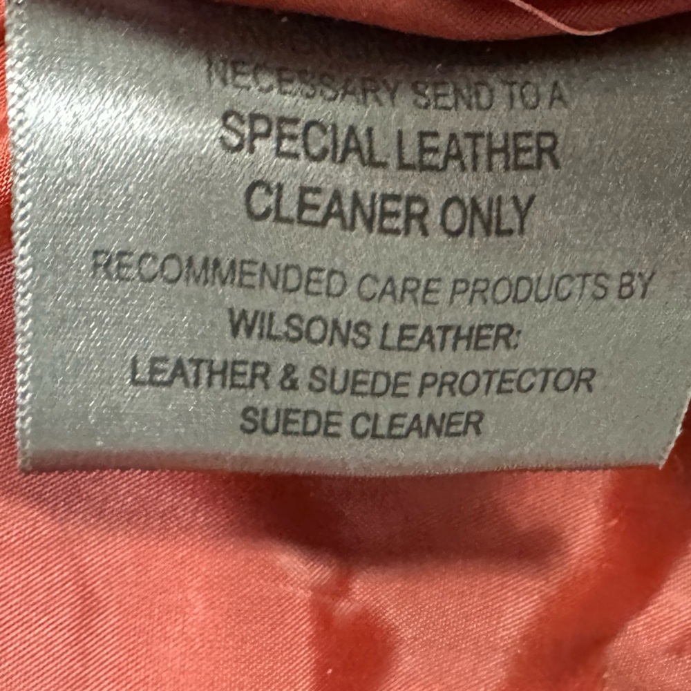 Wilsons Suede Leather Burnt Orange Vintage Jacket Size Medium - Picture 6 of 10